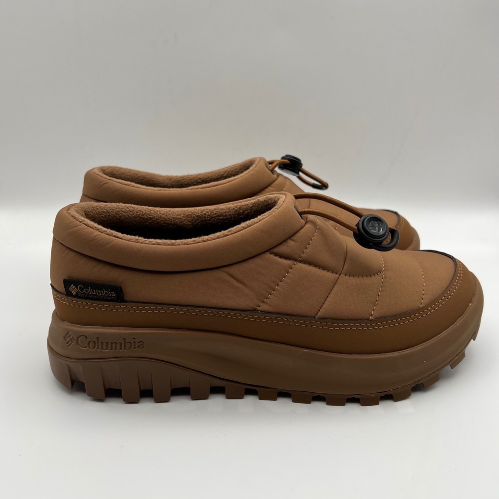 Columbia Snowtrot Unwind Shoes Womens 10 Elk Brown Quilted‎ Fleece Lined Toggle - Picture 5 of 10